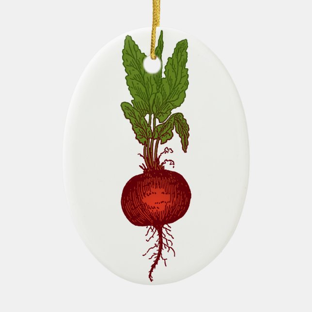 Rote Rübe Keramikornament (Vorne)