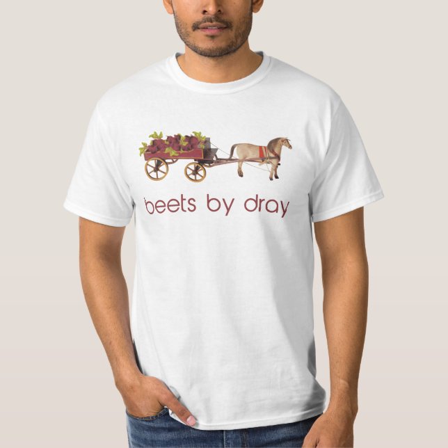 Rote Rüben durch Pferd gezeichneten Dray T-Shirt (Vorderseite)