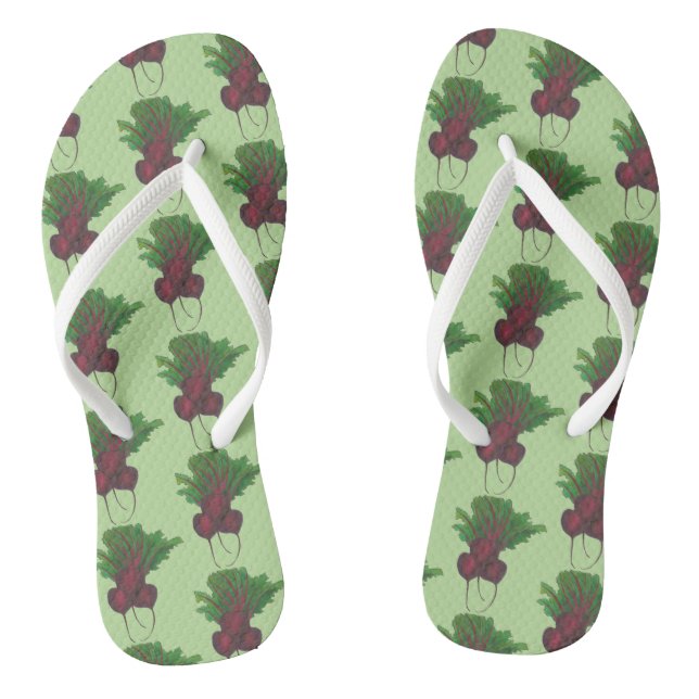 Rote Rübenbunch Gemüsepflanze Gartennahrung Flip Flops (Fußbett)