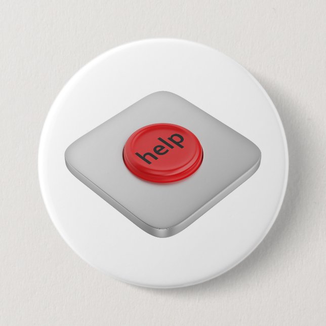 Rote runde Hilfeschaltfläche Button (Vorderseite)
