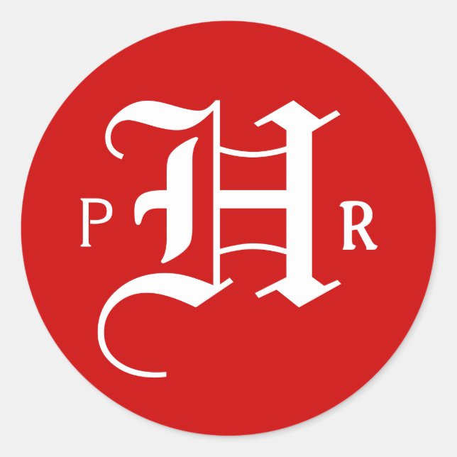 rote runde runder aufkleber (Vorderseite)