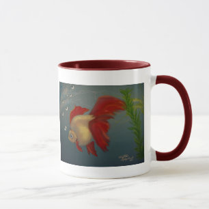 Rote Ryukin Goldfish-Tasse Tasse