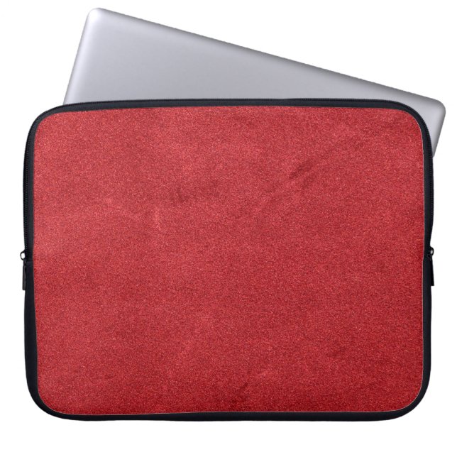 Rote Samtfarbe modern Laptopschutzhülle (Vorderseite)
