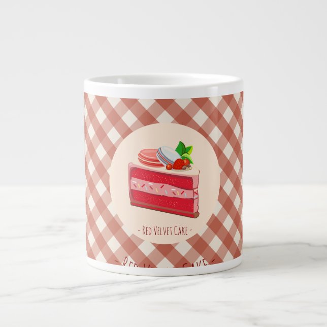 Rote Samtkuchen mit Erdbeer-Frischkäse  Jumbo-Tasse (Vorderseite)