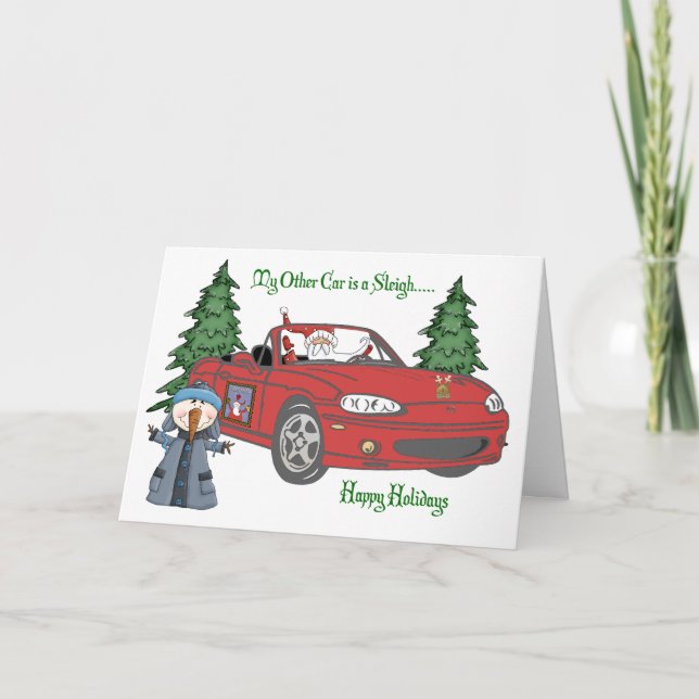 Rote Sankt Feiertagskarte (Vorderseite)