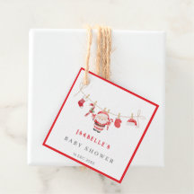 Rote Santa Baby Weihnachts-Baby-Shower-Geschenkanh