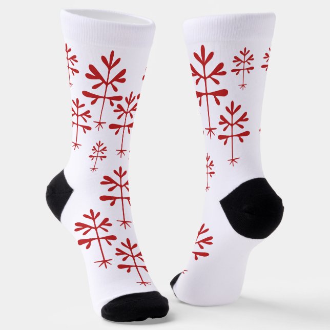 Rote Sapling Socken (Gewinkelt)