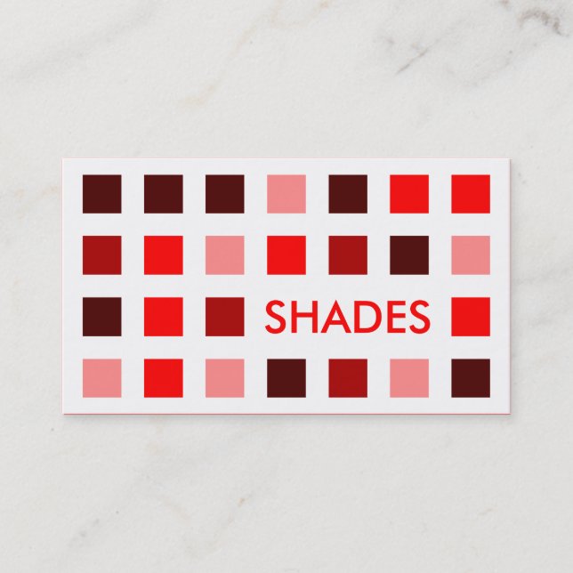 ROTE SCHATTEN (mod Quadrate) Visitenkarte (Vorderseite)
