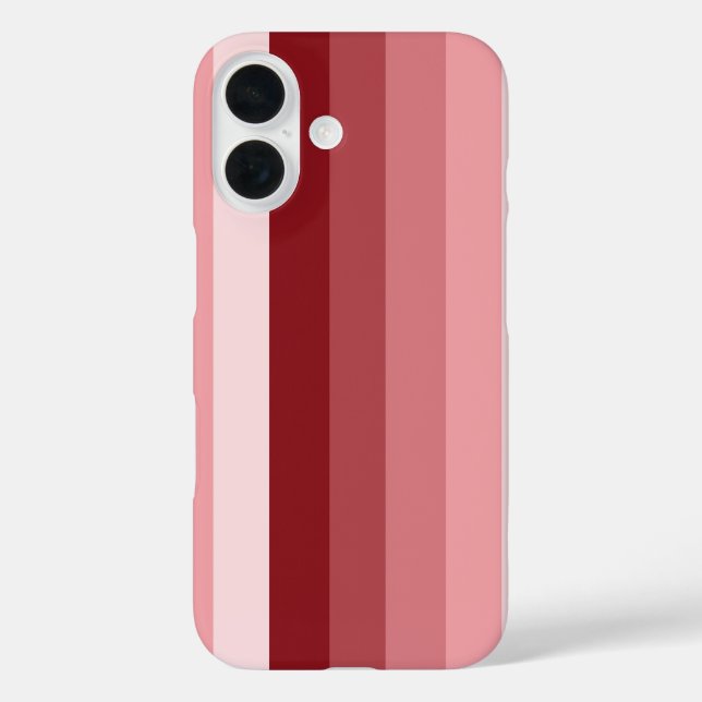 Rote Schattenstreifen iPhone 16 Hülle (Rückseite)