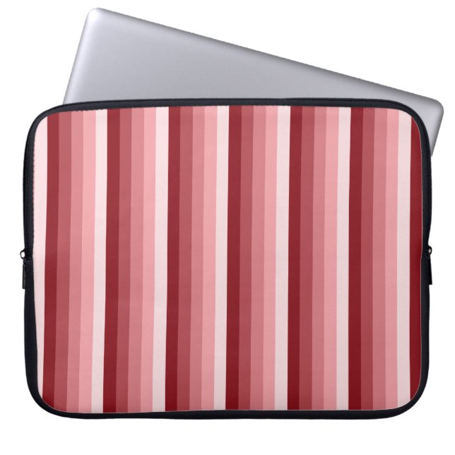 Rote Schattenstreifen Laptopschutzhülle (Vorderseite)