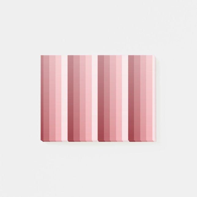 Rote Schattenstreifen Post-it Klebezettel (Vorderseite)