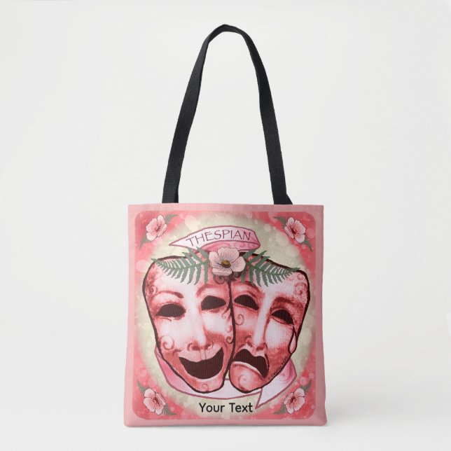 Rote Schauspielermasken Tasche (Vorderseite)
