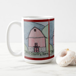 Rote Scheune auf dem Land Kaffeetasse