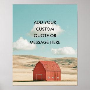Rote Scheune - Erstelle Deinen eigenen Spruch Poster