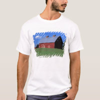 Rote Scheune in Latah County, Idaho-Staat