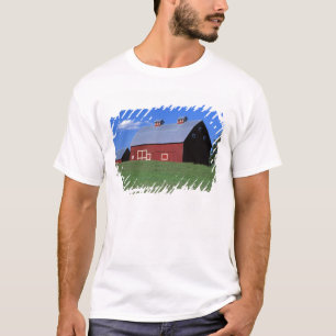 Rote Scheune in Latah County, Idaho State PR MR) T-Shirt
