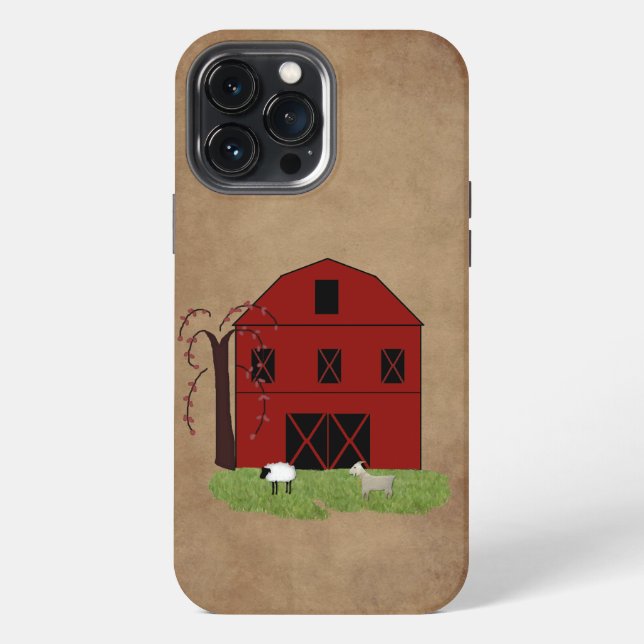Rote Scheune iPhone 13 Pro Max Hülle (Rückseite)