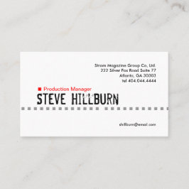 Rote Schlag-Visitenkarte 4 Visitenkarte