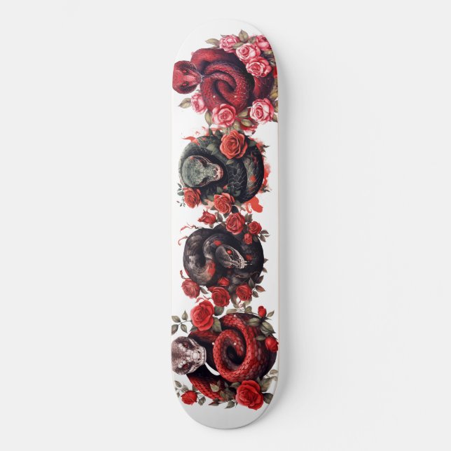 Rote Schlange Skateboard (Vorderseite)