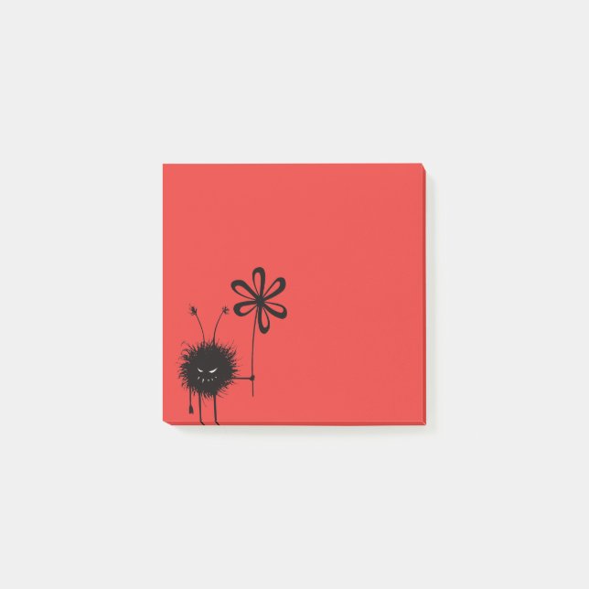 Rote schlechte Blumen-Wanze Post-it Klebezettel (Vorderseite)