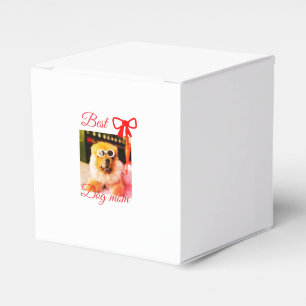 Rote Schleife beste Hundemutter Vater Foto Hund/Ha Geschenkschachtel