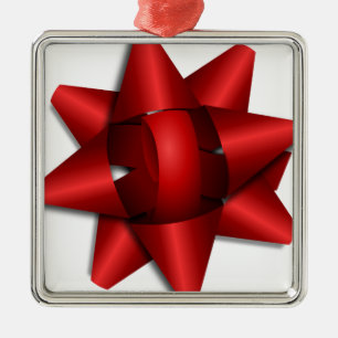 rote Schleifen-Feiertags-Geschenkband-Party-Shower Ornament Aus Metall