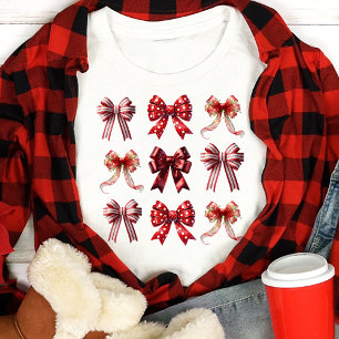 Rote Schleifen Kokette Weihnachten Tri-Blend Shirt