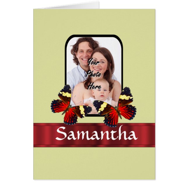 Rote Schmetterlinge Fotovorlage (Vorne)