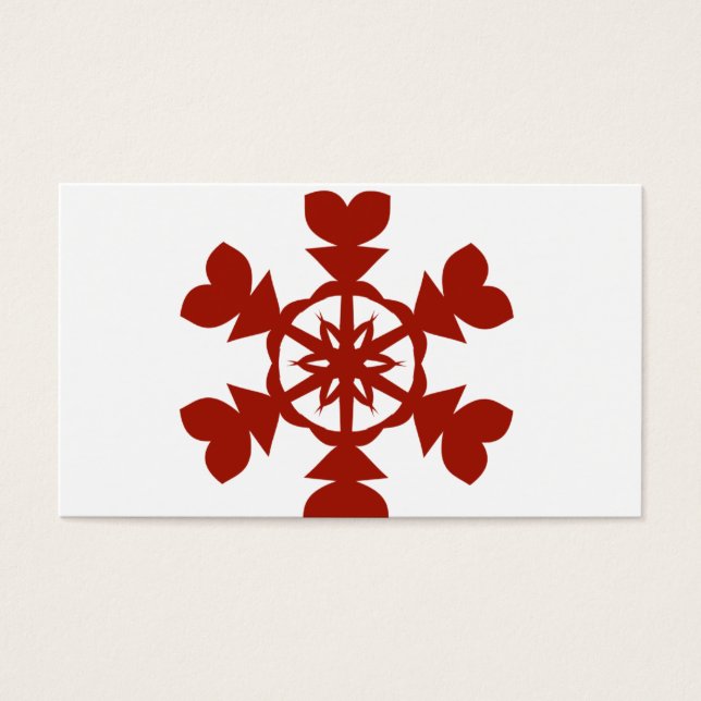Rote Schneeflocken (Vorderseite)