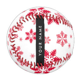Rote Schneeflocken, Ihr Name, Personalisieren Baseball