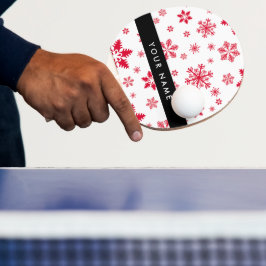 Rote Schneeflocken, Ihr Name, Personalisieren Tischtennis Schläger