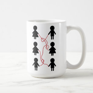 Rote Schnur der Schicksals-Tasse Kaffeetasse