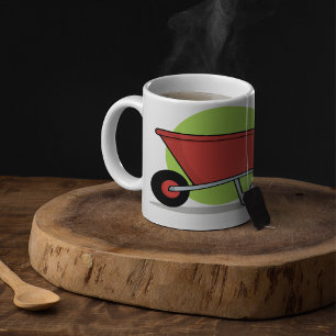 Rote Schubkarre Gartenschubkarre Kaffeetasse