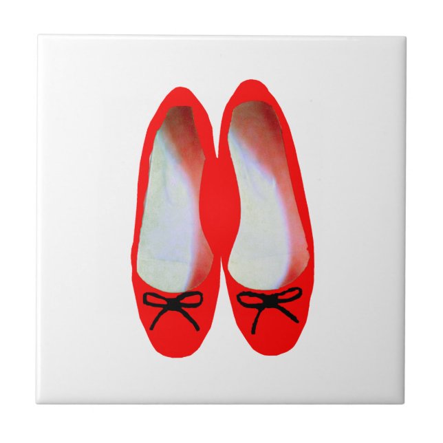 Rote Schuhe Fliese (Vorderseite)