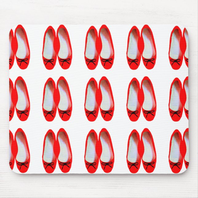 Rote Schuhe Mousepad (Vorne)