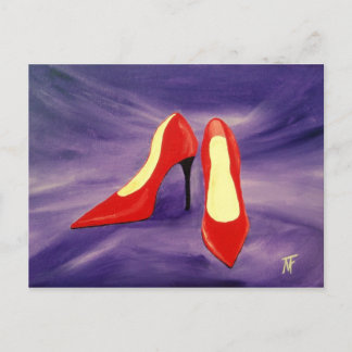 Rote Schuhe Postkarte