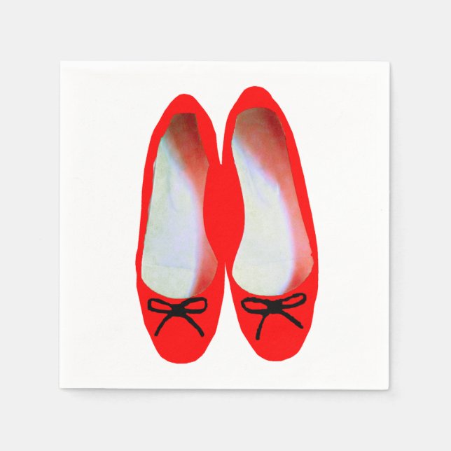 Rote Schuhe Serviette (Vorderseite)