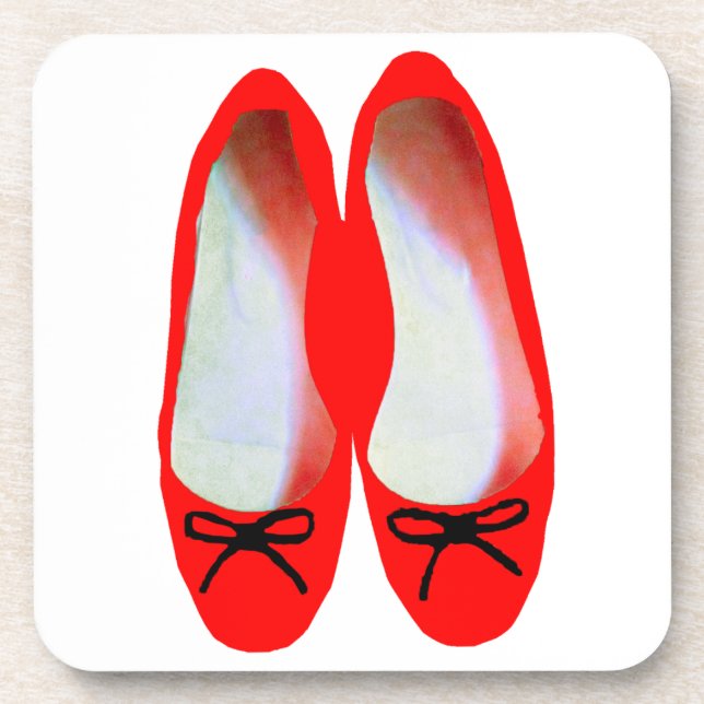 Rote Schuhe Untersetzer (Vorderseite)