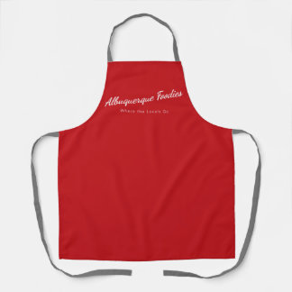 Rote Schürze mit Albuquerque Foodies-Logo