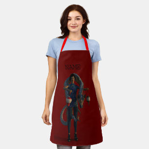 Rote Schürze mit Details Chinesisch neu