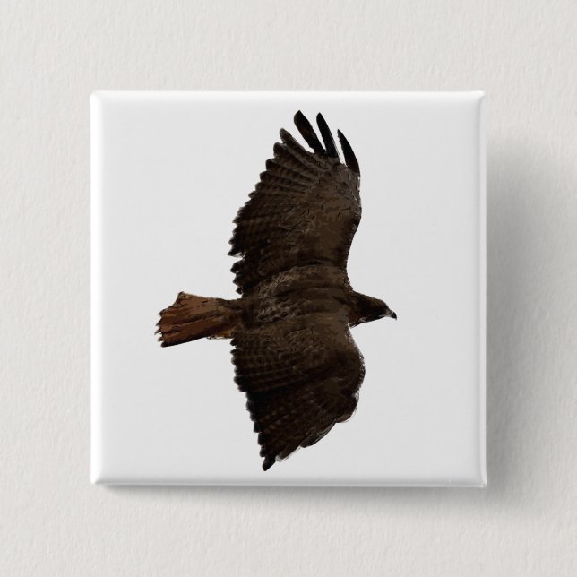 Rote Schwanz Button (Vorderseite)