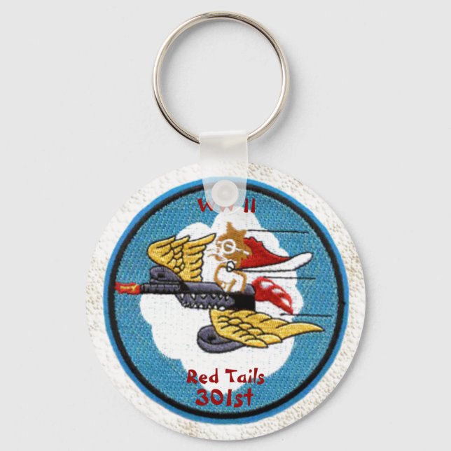 Rote Schwänze - 301. Kampfsquadron Schlüsselanhänger (Vorderseite)