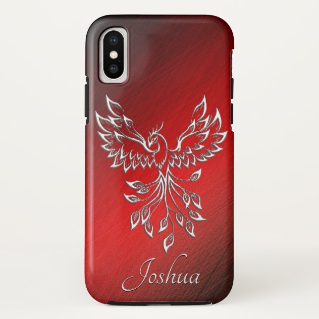 Rote schwarze Asche und Phoenix persönlich Case-Mate iPhone Hülle (Rückseite)