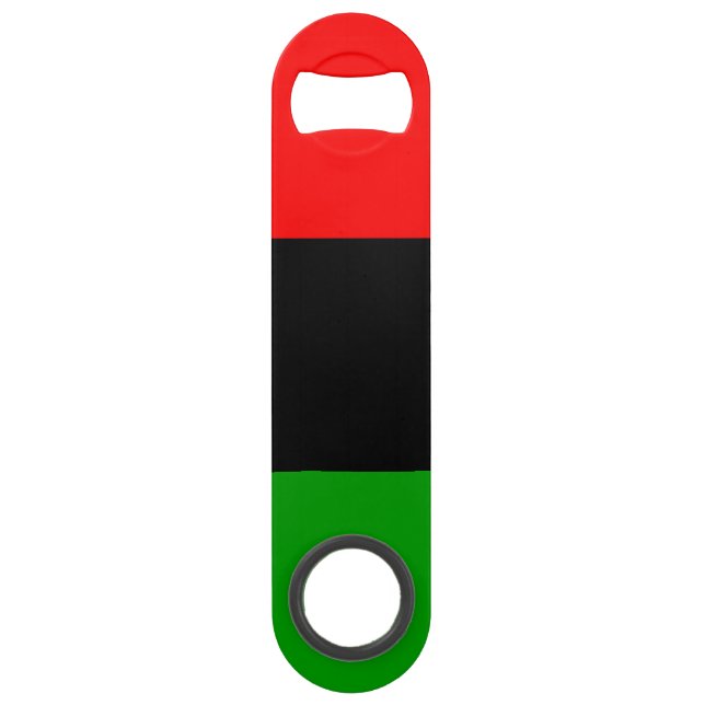 Rote, schwarze, grüne afrikanische Flagge Speed Flaschenöffner (Vorderseite)