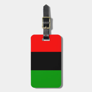 Rote, schwarze, grüne panafrikanische Flagge Gepäckanhänger