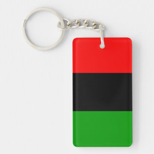 Rote, schwarze, grüne panafrikanische Flagge Schlüsselanhänger