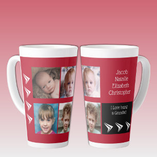 Rote schwarze Liebe, Großvater zu sein, mit Fotos Milchtasse