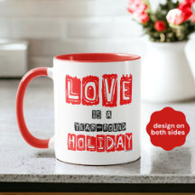 Rote Schwarze Liebe ist ganzjährig Weihnachtstypog