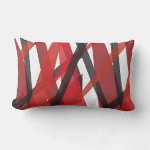 ROTE SCHWARZE LINIEN DESIGN Retro-Kissen Kissen
