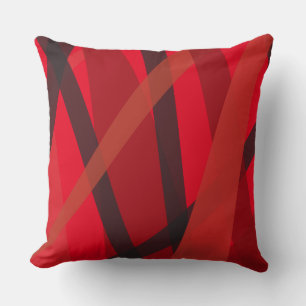 ROTE SCHWARZE LINIEN DESIGN Retro-Kissen Kissen